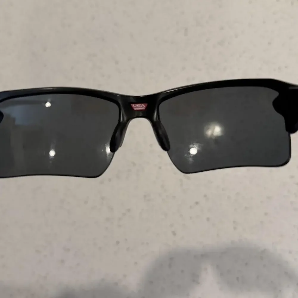 Oakley Flak 2.0 Sunglasses Mens Black Wrap Rimless Sport OO9188 Black Outdoor